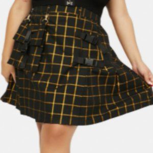 Black Friday PLUS RA PLEATED MINI SKIRT